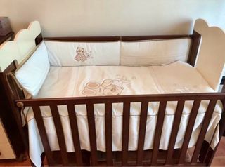 Conjunto bebé: cuna + cómoda + portacapazo