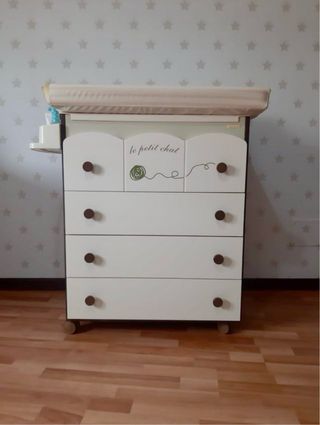 Conjunto bebé: cuna + cómoda + portacapazo