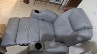 Sillón Relax Reclinable Masaje Hidráulico Gris