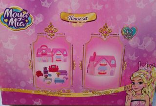Casa de muñecas Moya Mia maletín 12 piezas