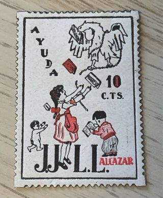 Sello local alcazar guerra civil 10 cts