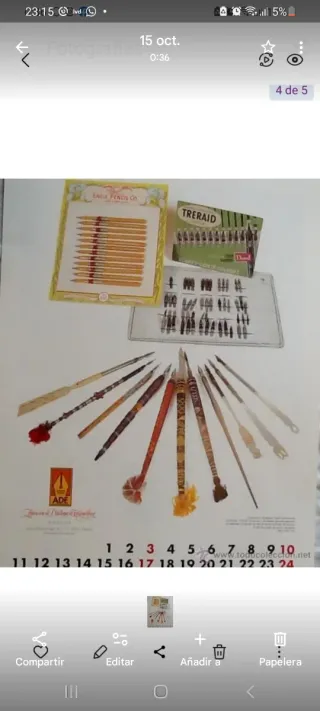 Calendario 2002 Estilográficas