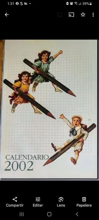 Calendario 2002 Estilográficas