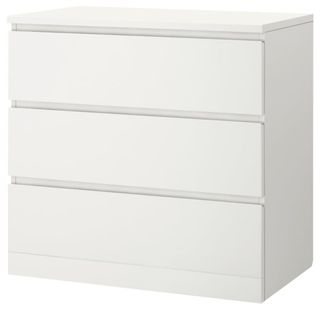 Cómoda MALM 3 cajones blanca 80x78 cm
