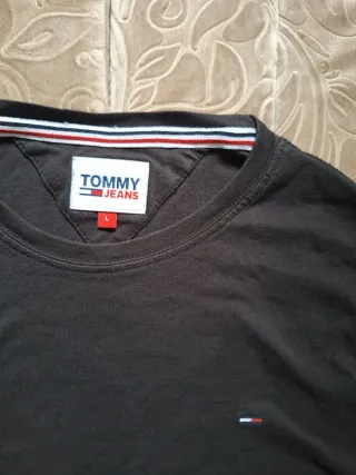 Camiseta Tommy Jeans Manga Larga Negra Talla L