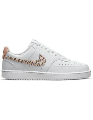 Zapatilla Nike Mujer Court Vision Beige/Blanco