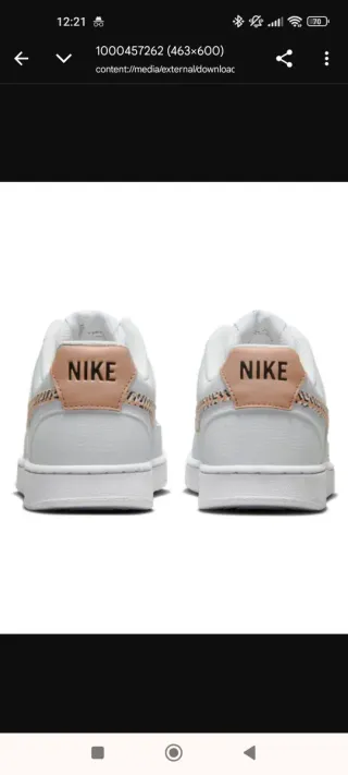 Zapatilla Nike Mujer Court Vision Beige/Blanco