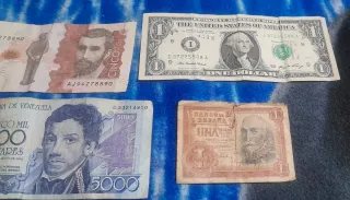 Lote 110 monedas y 6 billetes antiguos