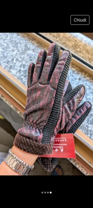 Guanti felpati taglia M