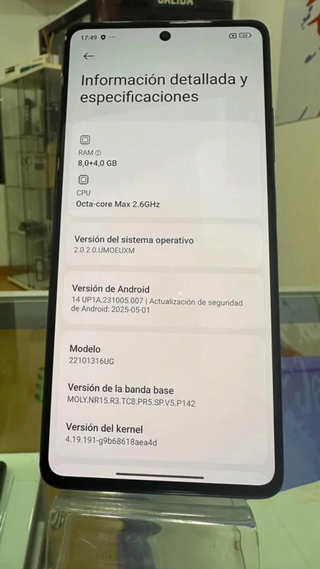 Xiaomi Redmi Note 12 Pro+ 5G 256GB Negro 8GB RAM