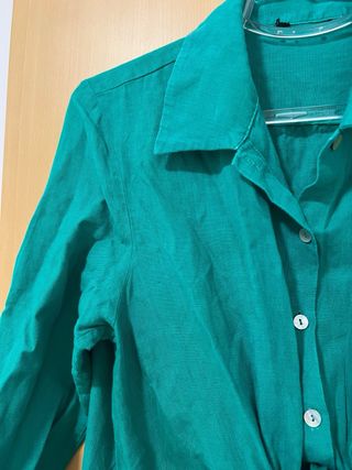 Vestido verde Massimo Dutti