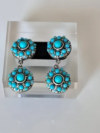 Pendientes Plata Ley Turquesas