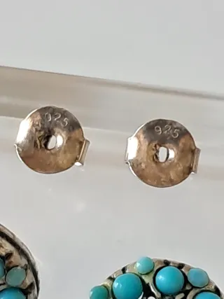 Pendientes Plata Ley Turquesas