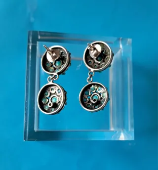 Pendientes Plata Ley Turquesas