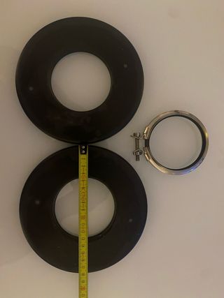 Embellecedores y abrazadera para tubo 80mm