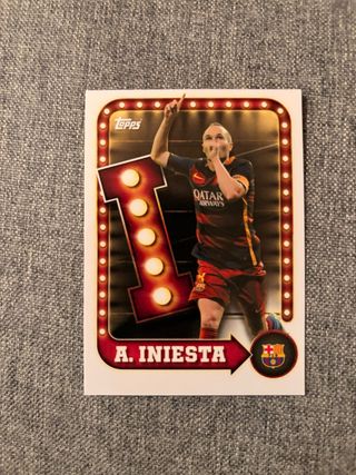 Cromo Iniesta Topps FC Barcelona