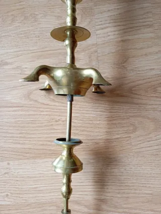 Palmatoria de aceite vintage latón