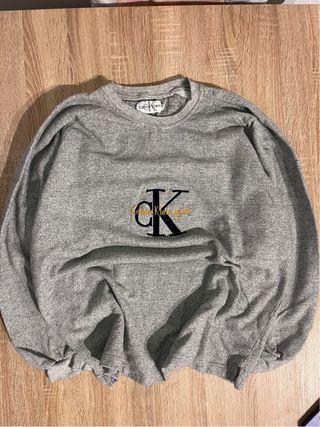 Sudadera Calvin Klein Gris Logo