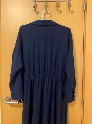 Vestido azul marino Zara