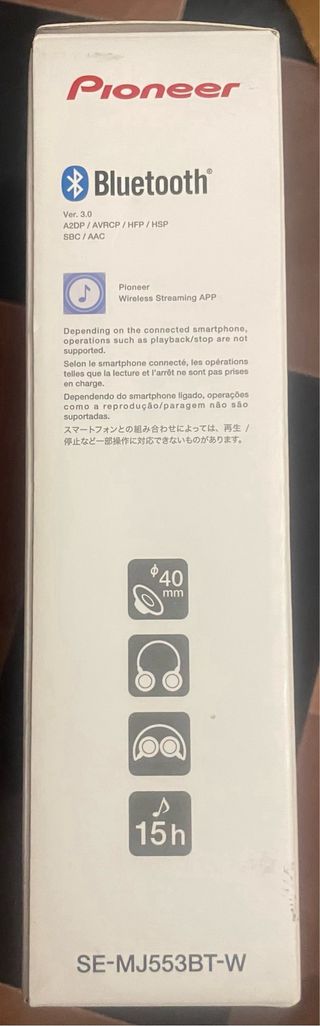 Auriculares Bluetooth Pioneer SE-MJ553BT-W