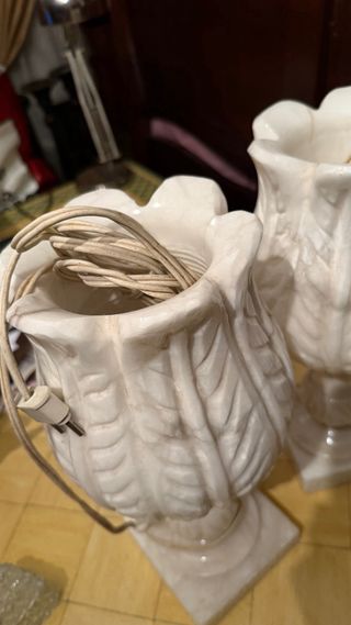 Par de lámparas de mármol