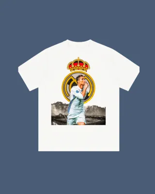 Camiseta CR7 y Leo Messsi Real Madrid Blanca