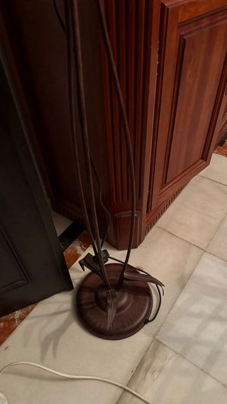 Lámpara de pie cristal y metal