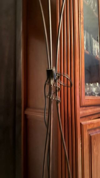 Lámpara de pie cristal y metal