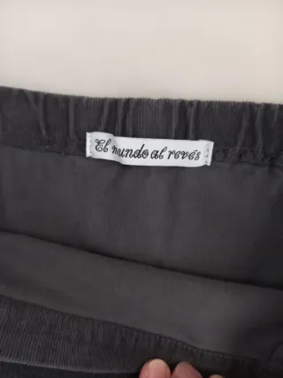 Falda de pana gris para niña/joven