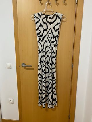 Vestido estampado blanco y negro