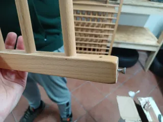 Cuna bebé Babymobel miel con colchón