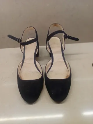 Zapatos Mango negros tacón bajo