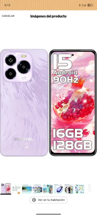 Oukitel C65 Morado 16GB/128GB Android 90Hz