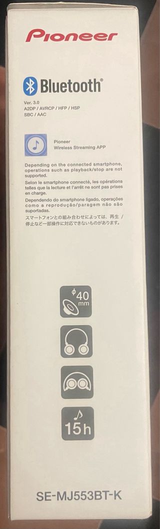 Auriculares Bluetooth Pioneer SE-MJ553BT-K