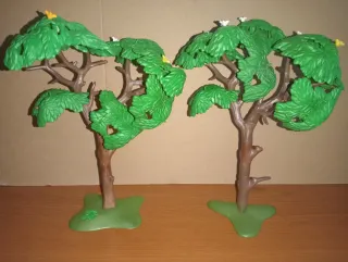 Playmobil-Lote Árboles Bosque Medieval Belén.