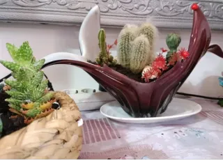 Frutero de cristal murano