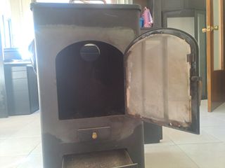 Estufa leña para huerto y casa