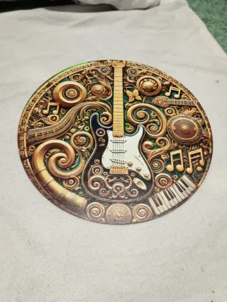 Placa Metálica Guitarra 20cm