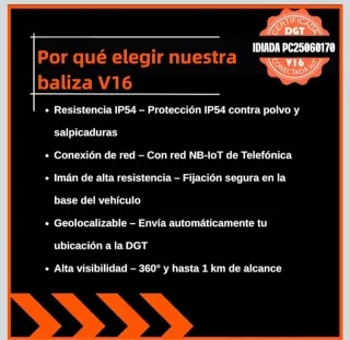 Baliza V16 Geocalizable