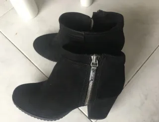 Botines Negros Tacón Bershka Talla 36