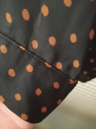 Camicia donna pois marrone