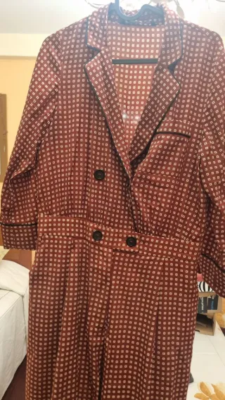 Mono pijama estampado cuadros