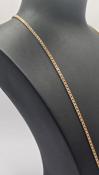 Cadena Doble Barbada Oro 18k 50cm