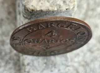 Moneda 4 Cuartos Barcelona 1810 Napoleón