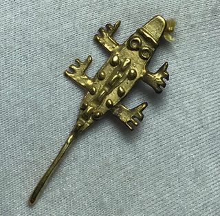 Colgante Lagarto Oro Tumbaga + Regalo