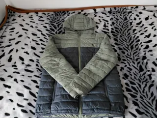 Chaqueta acolchada Boriken verde y azul Talla M