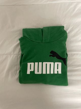 Sudadera Puma con capucha verde talla XS