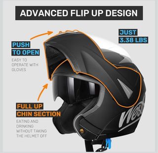 Casco Moto Westt L-XL Negro