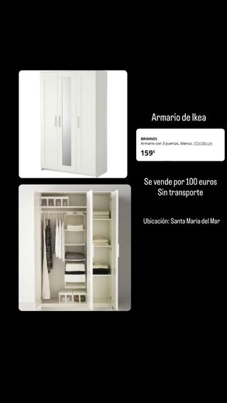 Guardaroba BRIMNES 3 porte bianco