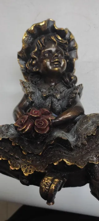 Figuras Niños Antiguos Bronce